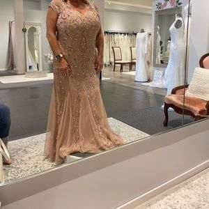 Rose gold mother of the bride dress